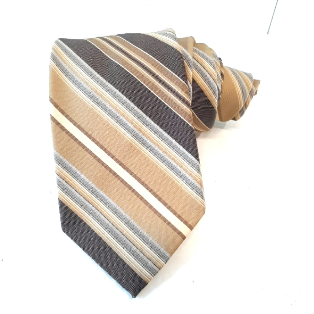 Vintage Britannia Stripe Polyester Necktie